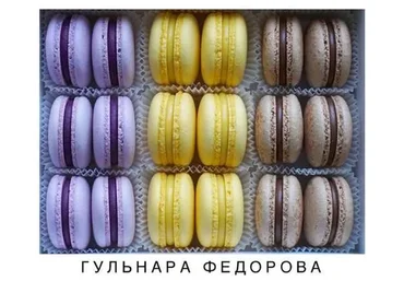 Фигурные крышечки макарон на итальянской меренге с нуля (Гульнара Федорова)