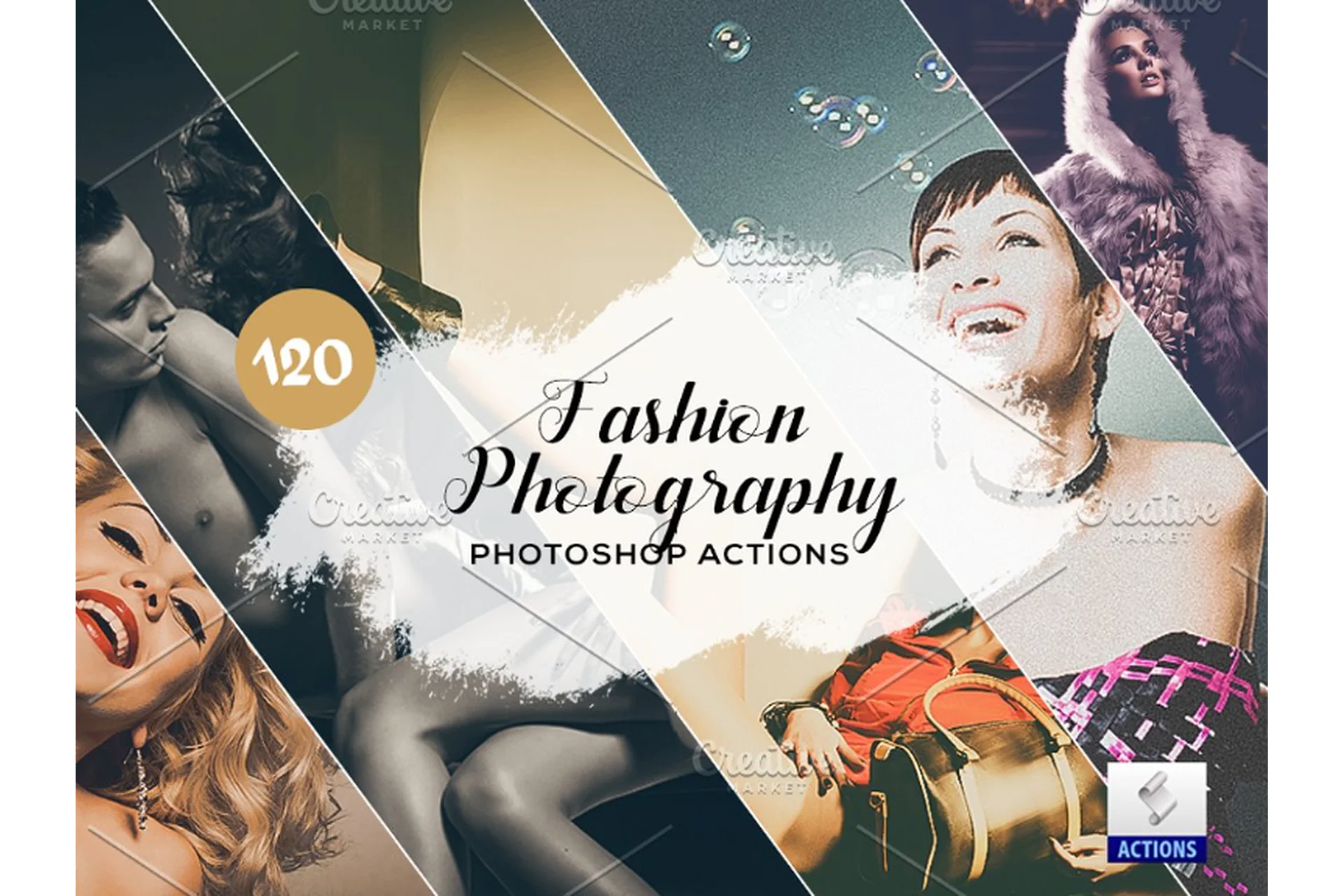 [CreativeMarket] 120 Fashion Photography Actions. Экшены для фото (DreamColor), фото 1 из 1.