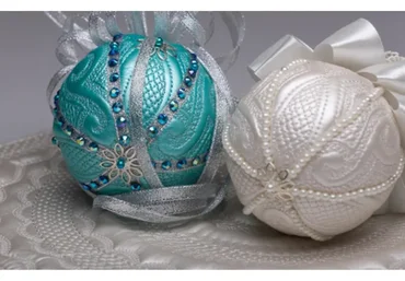 Стеганый шарик «Снежная сказка» (Валентина Букеева)