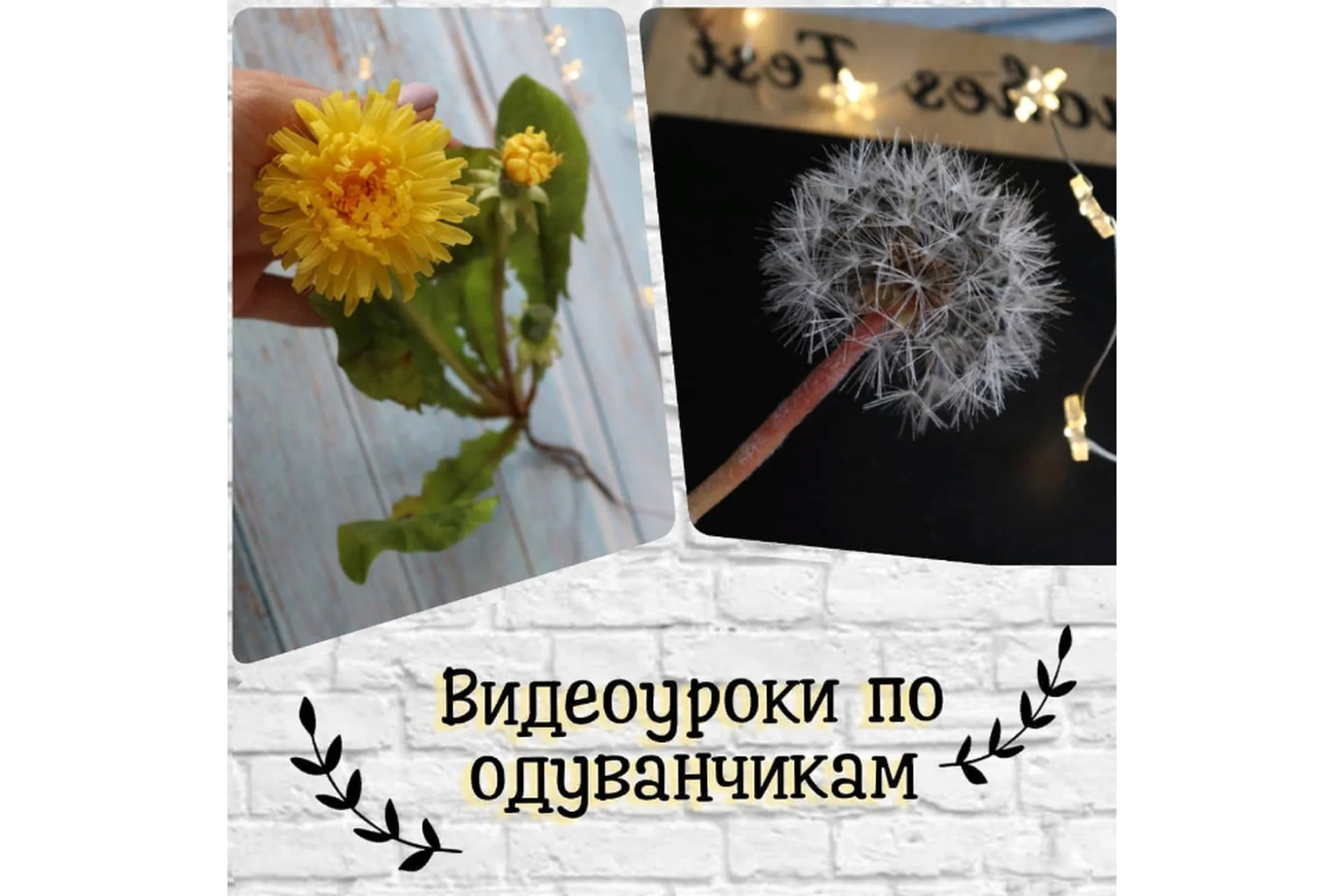 [La FLorterra] Видеоуроки по одуванчикам. 2 мастер-класса вместе, фото 1 из 1.