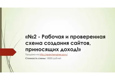 Рабочая и проверенная схема создания сайтов, приносящих доход