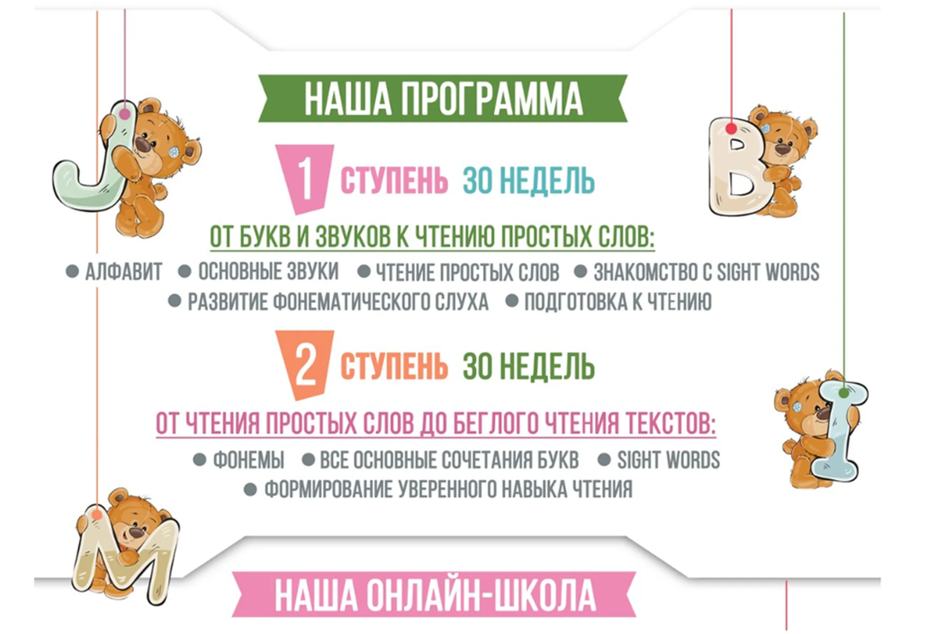 [Englishonok] Обучение чтения на английском (Дарья Попова), фото 1 из 1.