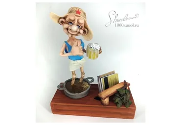 Мужичок в тазике. Визитница (Татьяна Шмелева)