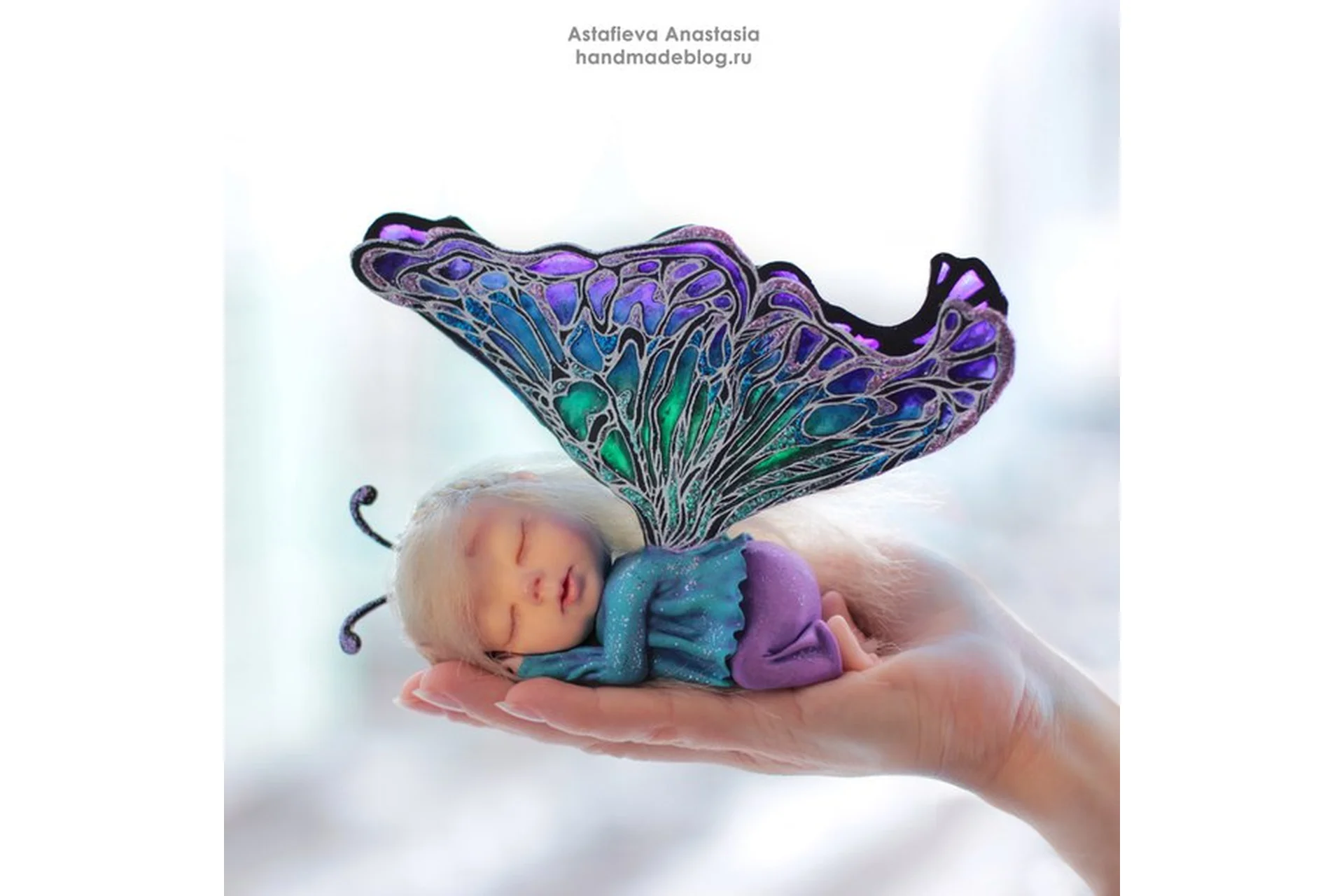Волшебная бабочка из полимерной глины (Анастасия Астафьева), фото 1 из 1.