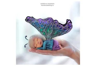 Волшебная бабочка из полимерной глины (Анастасия Астафьева)