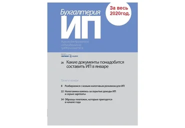 [Актион-МЦФЭР]  Журнал «Бухгалтерия ИП», 2020
