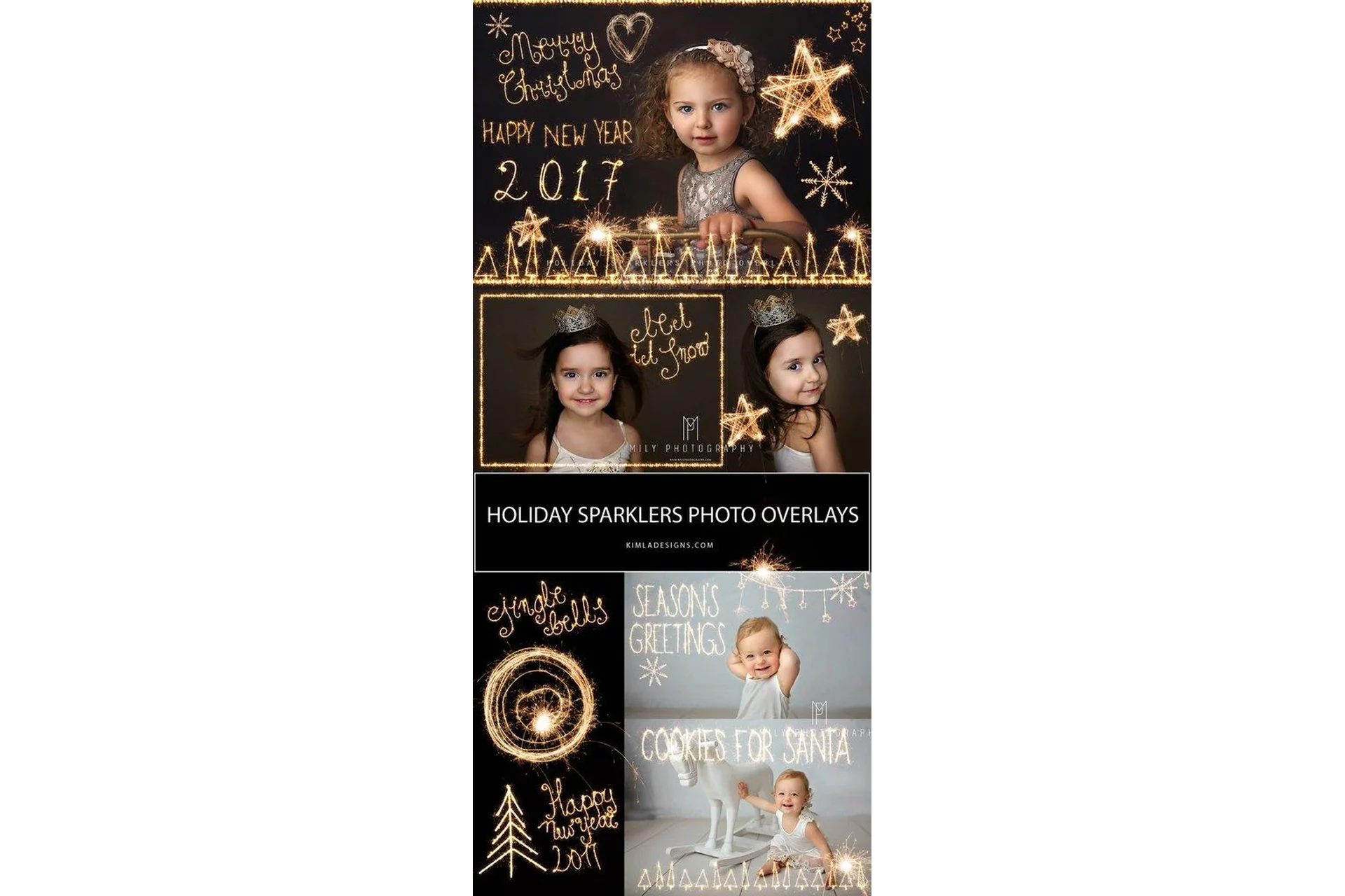 [Kimladesigns.com] Holiday Sparklers photo overlays - рождественские фотоналожения, 2017, фото 1 из 1.