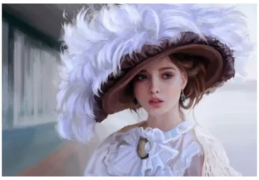 Девушка в шляпе (Ольга Базанова)