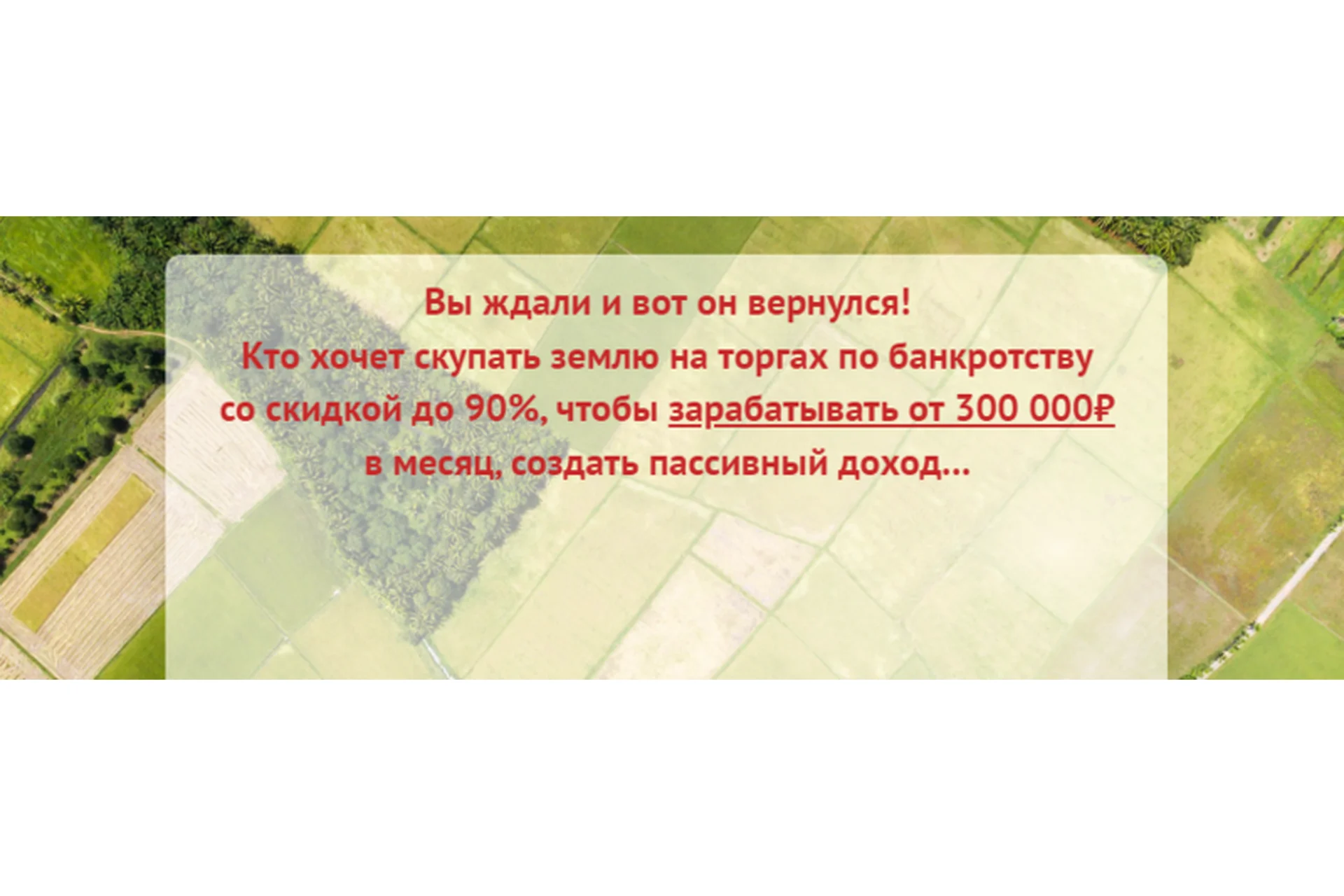 Деньги на земле с торгов по банкротству. Тариф Стандарт 2020 (Вадим Куклин), фото 1 из 1.