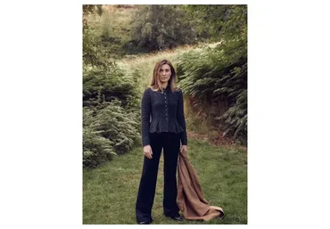 Вязаный жакет с баской Beatrix (Ким Харгривз)