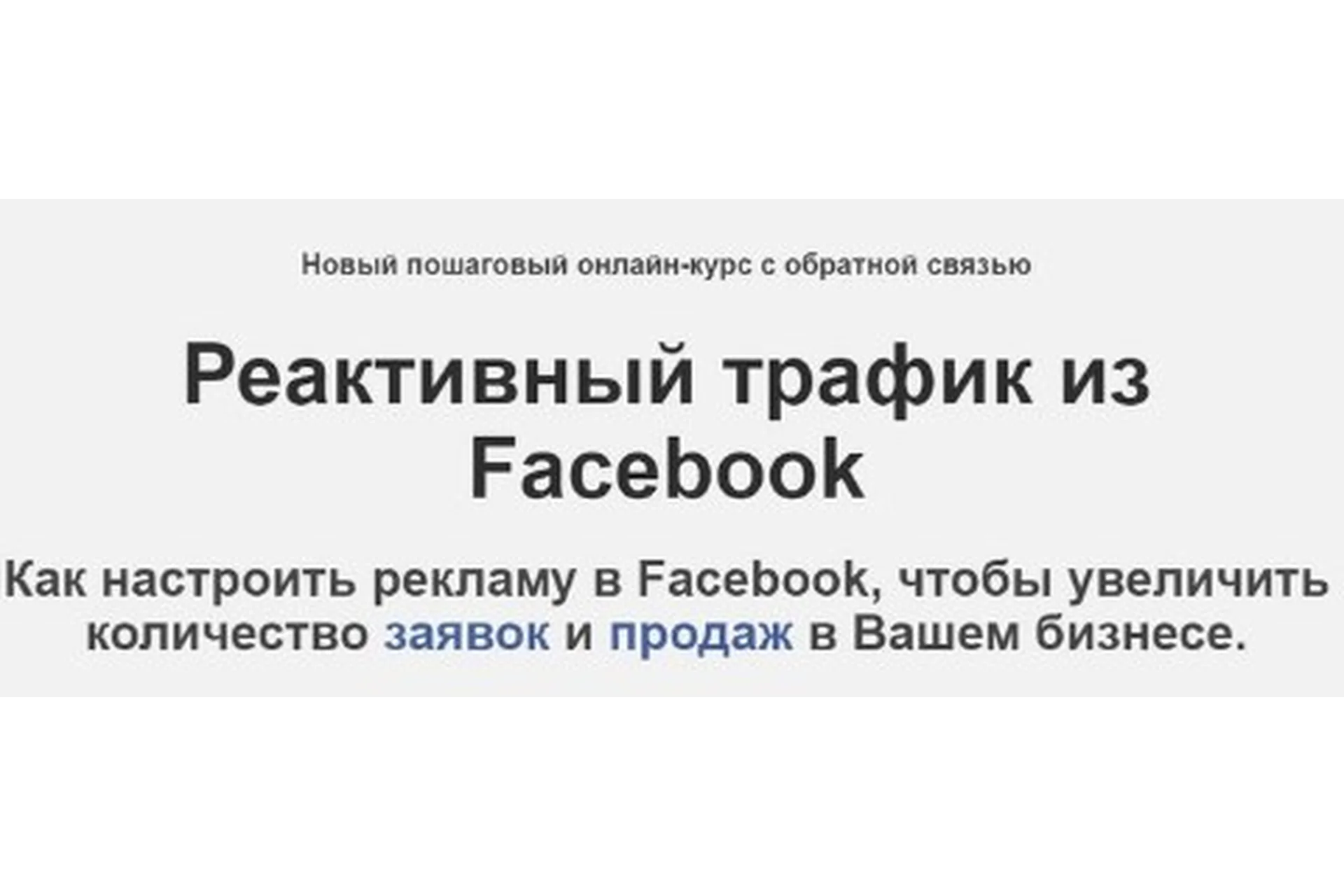 Реактивный трафик из Facebook. Очень много трафика из Фейсбука (Михаил Христосенко, Зуши Плетнев), фото 1 из 1.