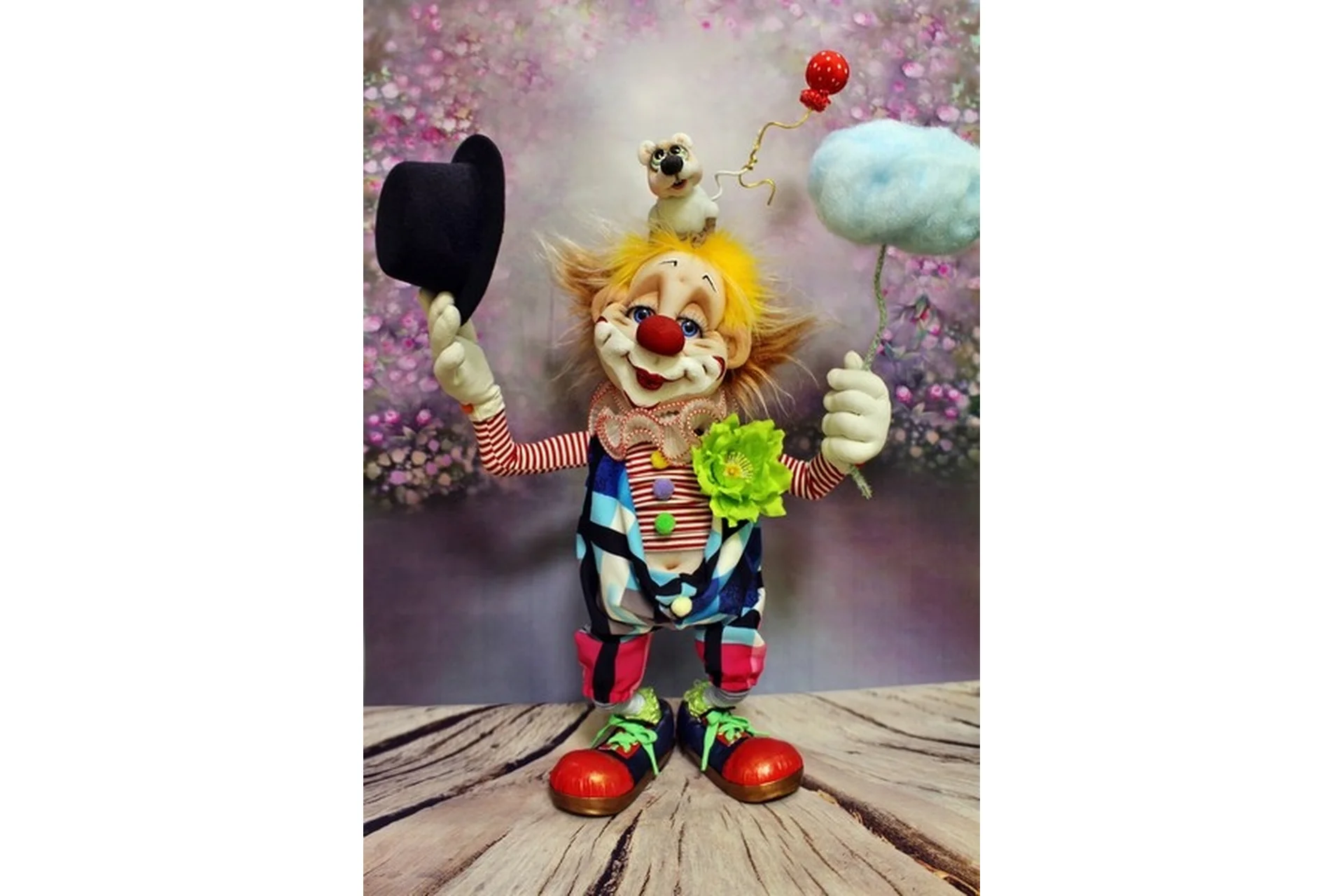 Кукольная композиция «Клоун Сеня» (Елена Лаврентьева), фото 1 из 1.