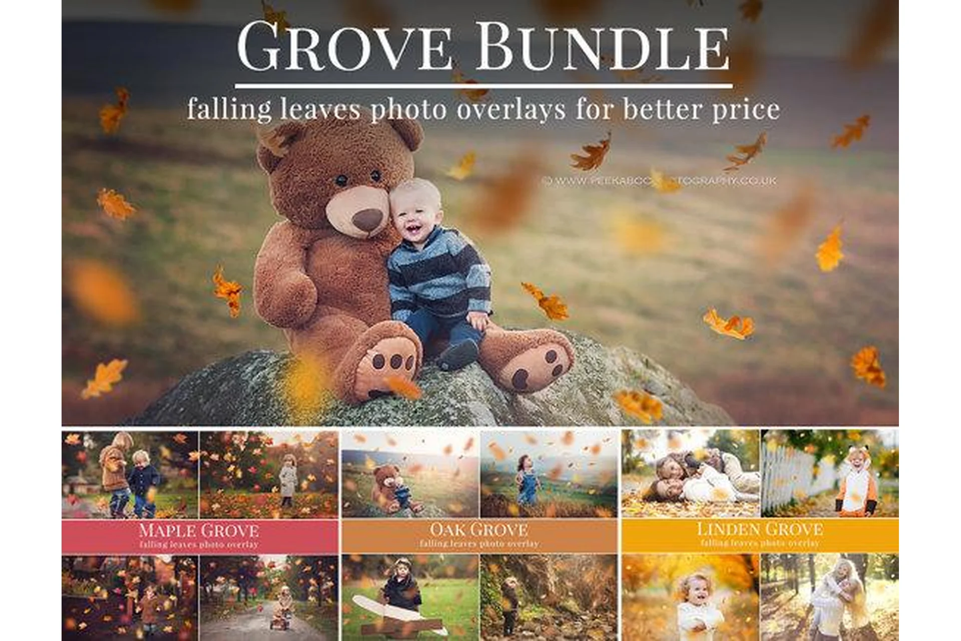 [Etsy.com] Фотоналожения Желтые листья, фото 1 из 1.