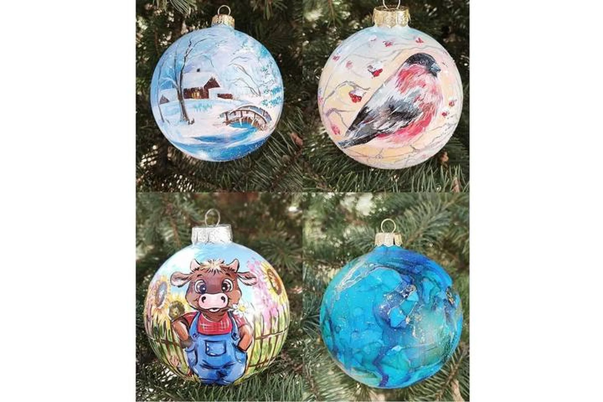 Роспись ёлочных шаров. Ноябрь 2020 (Дарья Савченко), фото 1 из 1.