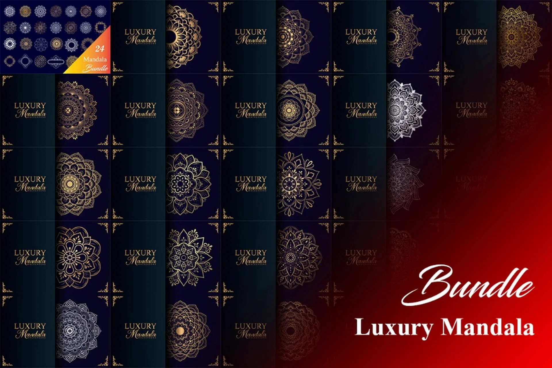 [Сreativefabrica] Luxury Mandala Bundle. Сборник роскошных мандал  (Best Bundle), фото 1 из 1.