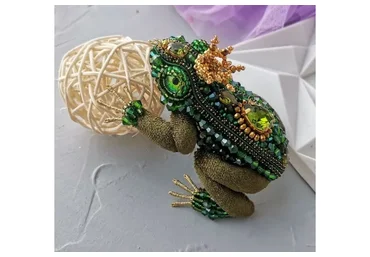 Архитектурная 3d  брошь Принцесса-лягушка (Ангелина Пеях)