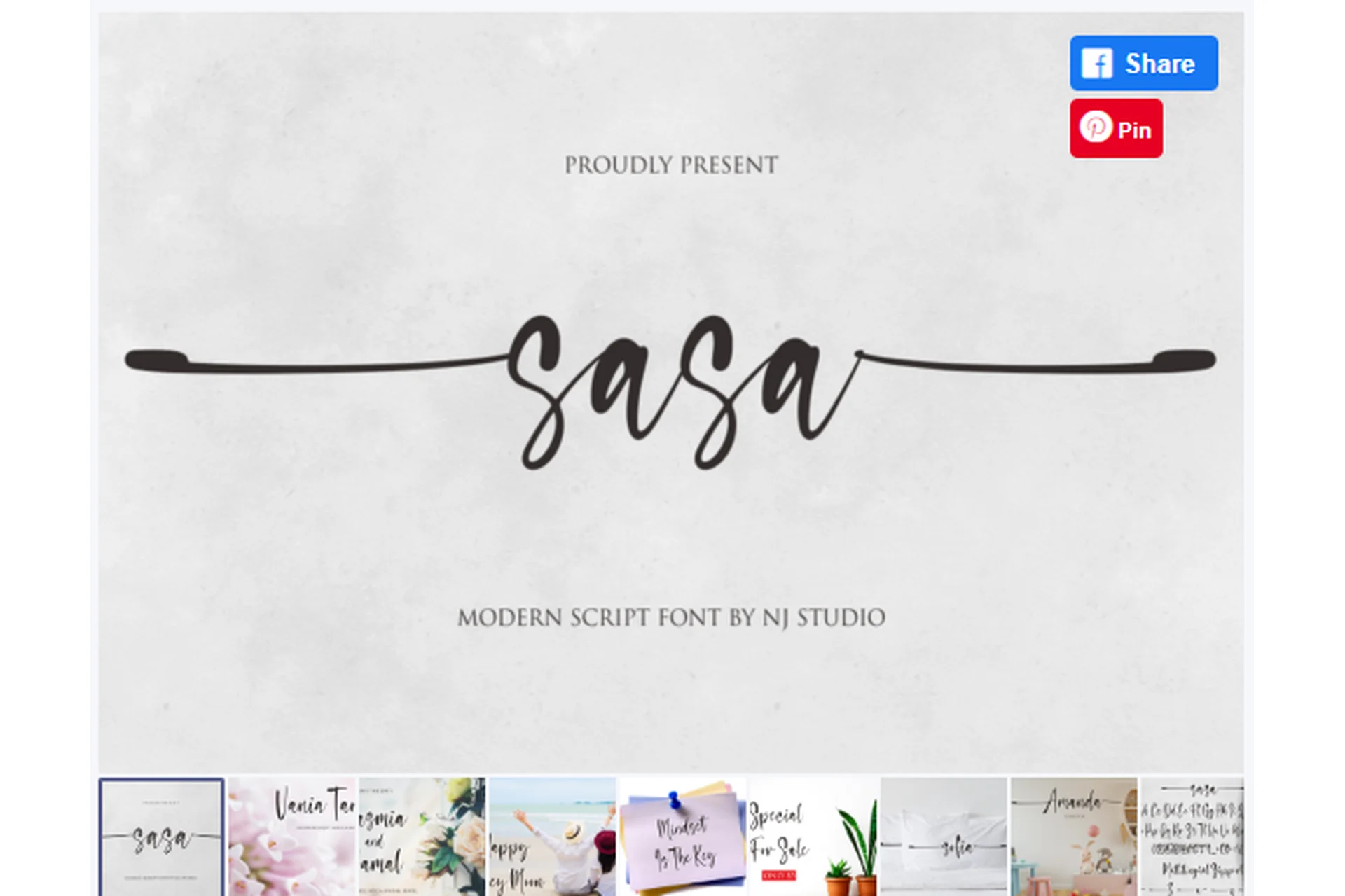 [Creativefabrica] Sasa Font (NJStudio), фото 1 из 1.