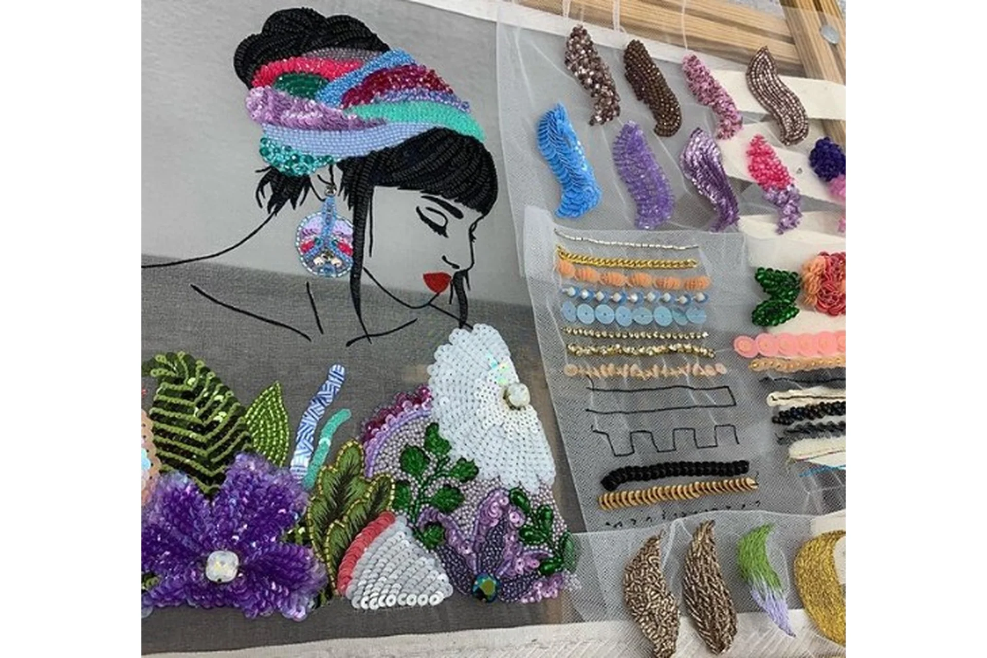 [Школа вышивки] Вышивка люневильским крючком (Виктория Бойко), фото 1 из 1.