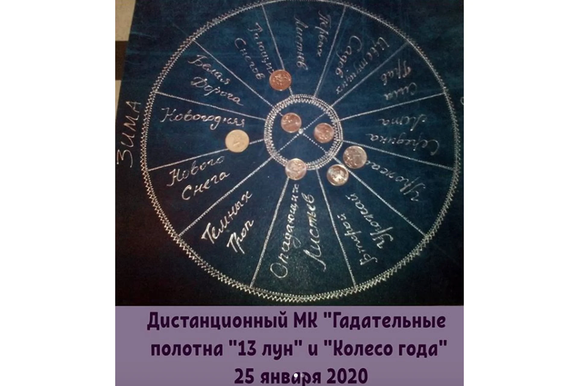 2 гадательных полотна: 13 лун и Колесо года, 2020  (Лариса Кузнецова-Фетисова), фото 1 из 1.