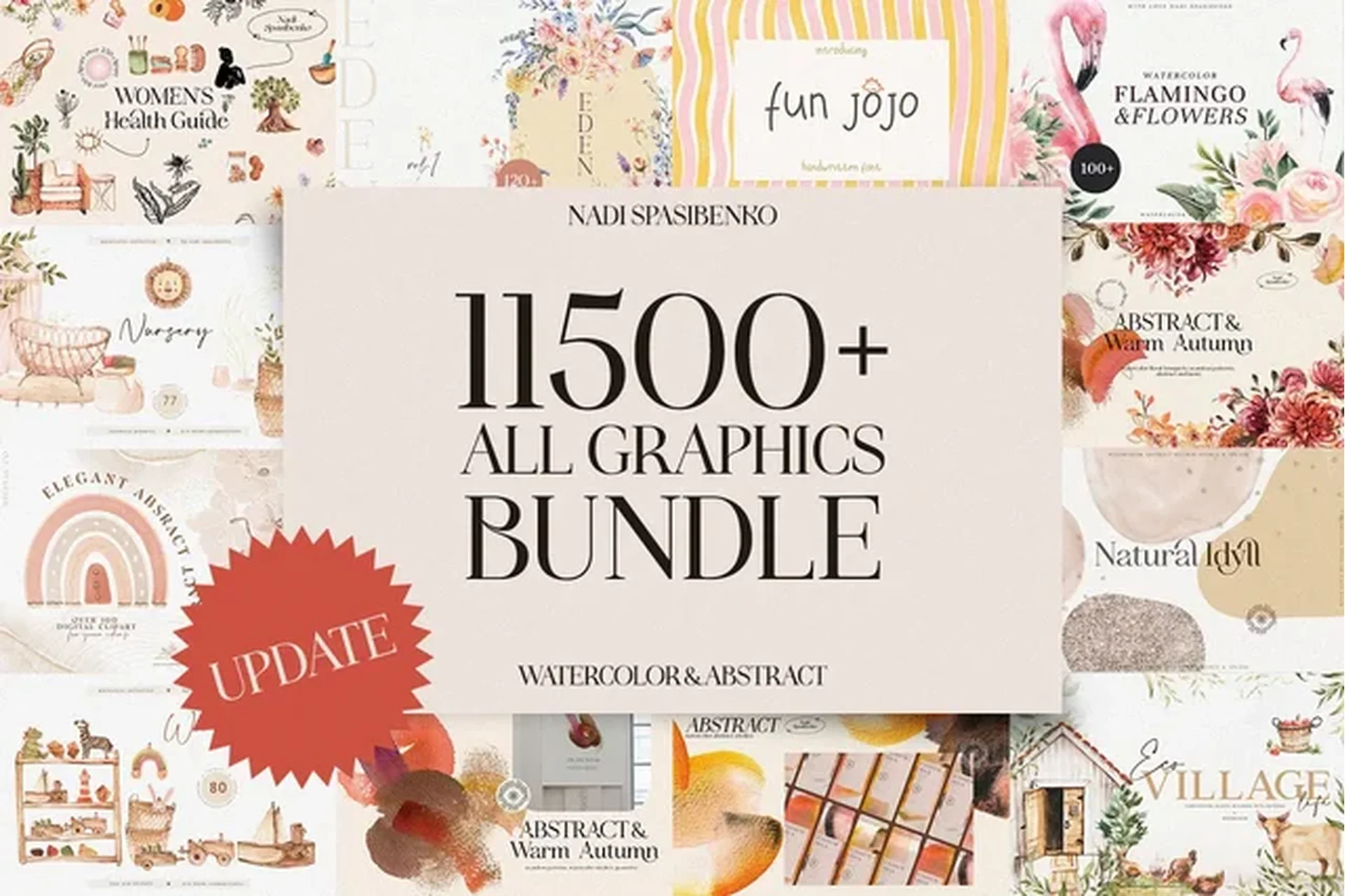 [Creativemarket] 11500! All graphics bundle (Spasibenko Art), фото 1 из 1.