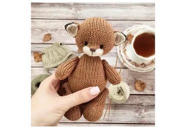 Вязание спицами. Лисенок  (evgeniya_and_ludmila)