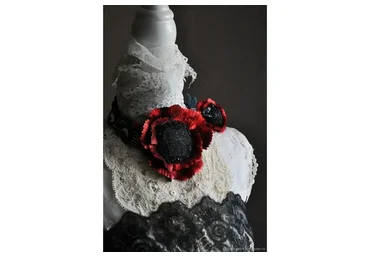 Маки. Колье и коктейльное кольцо (Katrina Mayzengelter)