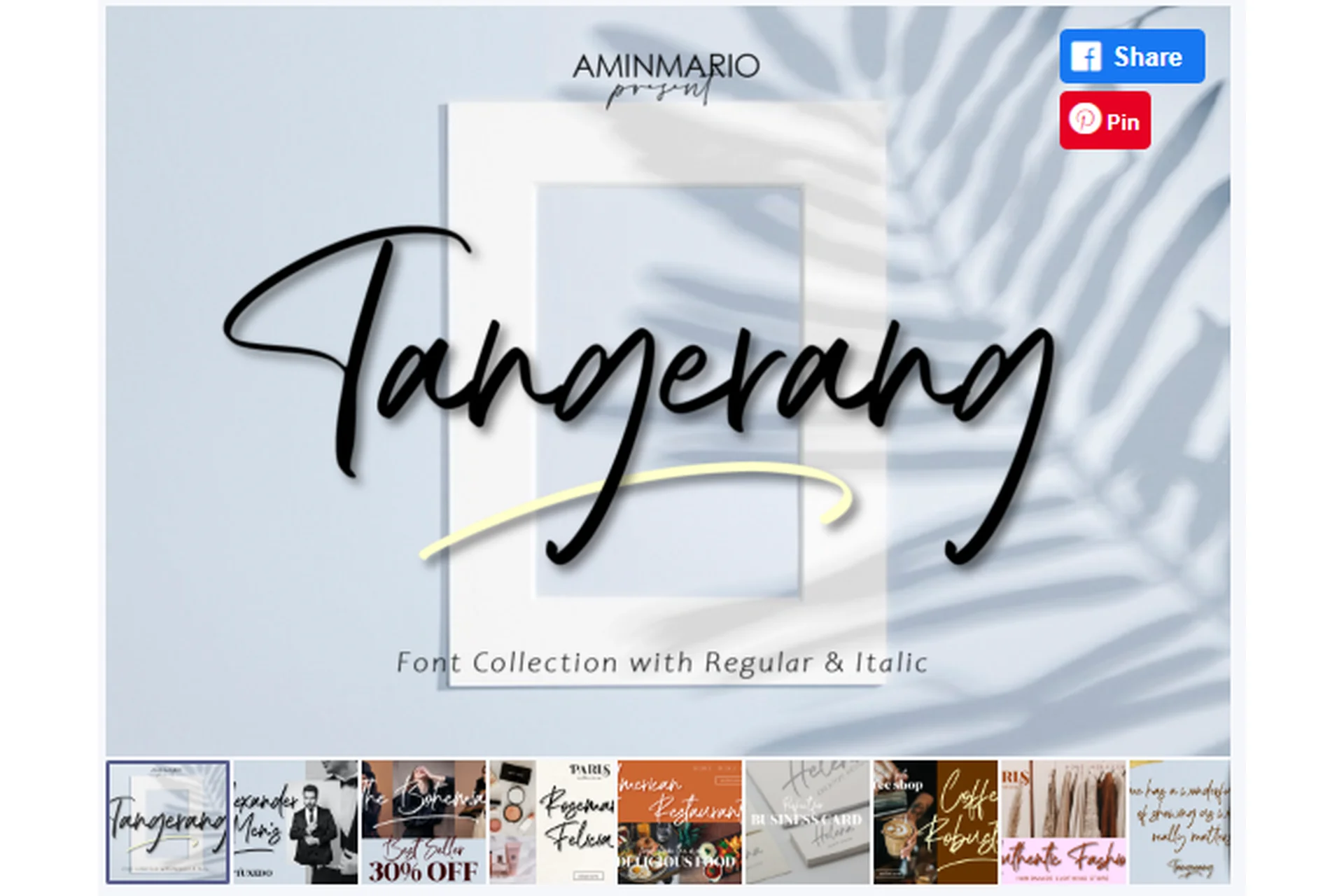 [Creativefabrica] Tangerang Font (aminmario), фото 1 из 1.