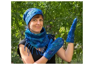 Комплект аксессуаров: шапочка, снуд, варежки (Екатерина Ветрова)