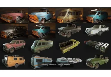 [Reallusion] Old American Cars Collection (game-ready)