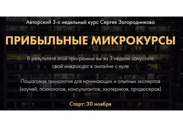 Прибыльные микрокурсы. Пакет «Premium» 2020 (Сергей Загородников)