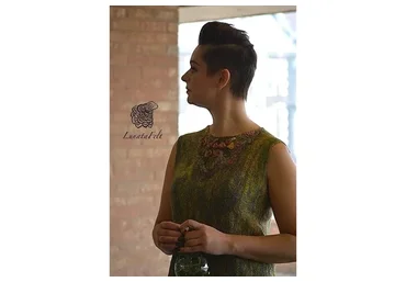 [Masterfelt] Лёгкий валяный фактурный топ «Розы для любимой» (Наталия Луната)