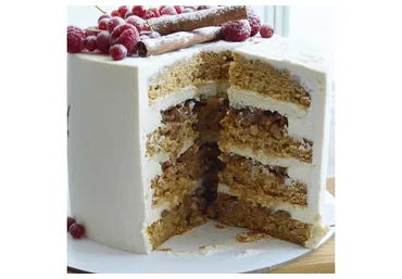 [selfsweets_spb] Торт «Груша-орех-голубой сыр». Технологическая карта (Юлия Залесских)