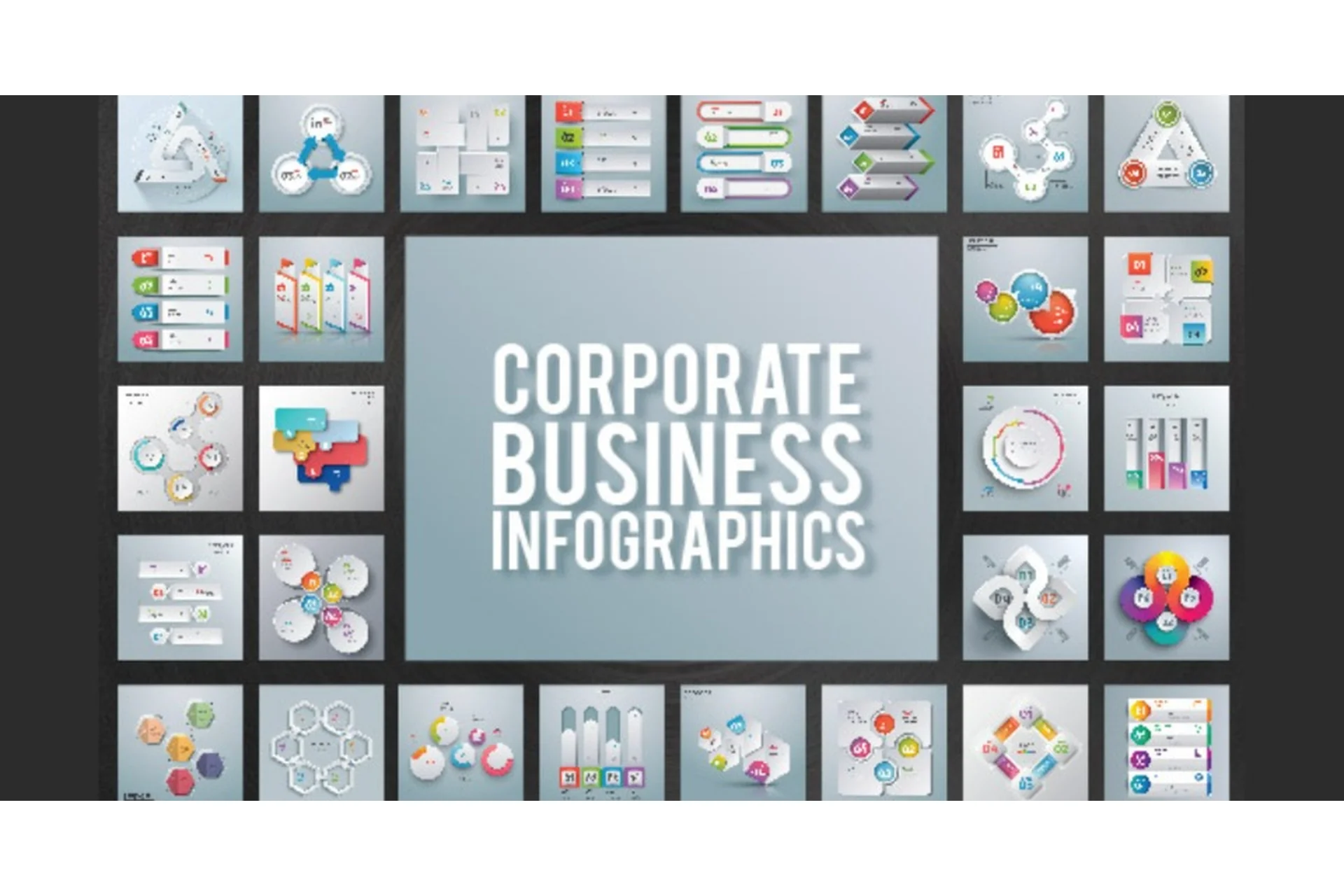 [Сreativefabrica] Corporate Business Infographics Bundle. Пакет деловой инфографики (naem021), фото 1 из 1.