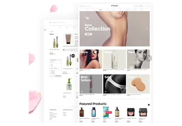 Шаблон Cosmetic для интернет-магазина Opencart 3. Включает 7 тем