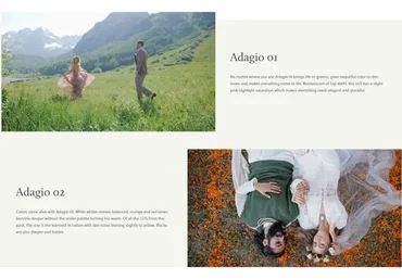 [White in Revery] Классические свадебные луты. Adagio LUTs