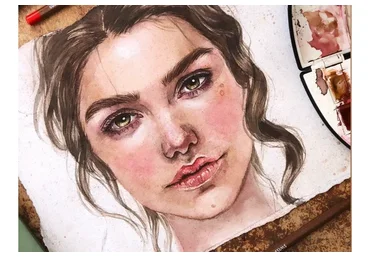 [KalachevaSchool] Портрет акварелью, 2019 (Светлана Шанталь)