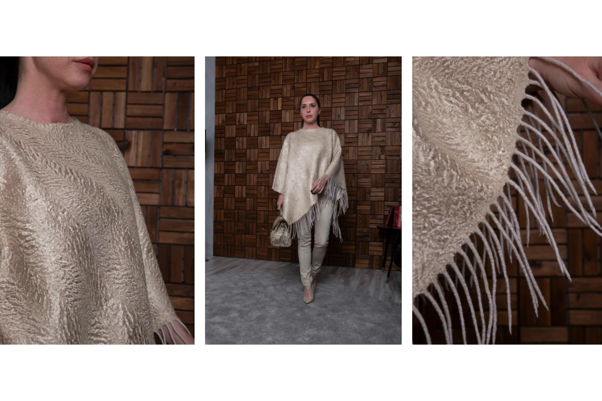 [Шкатулочка] Пончо и джемпер с эффектом каракульчи (Анна Федосеева), фото 1 из 1.