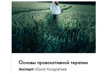 [Среда обучения] Основы провокативной терапии (Юрий Кондратьев)