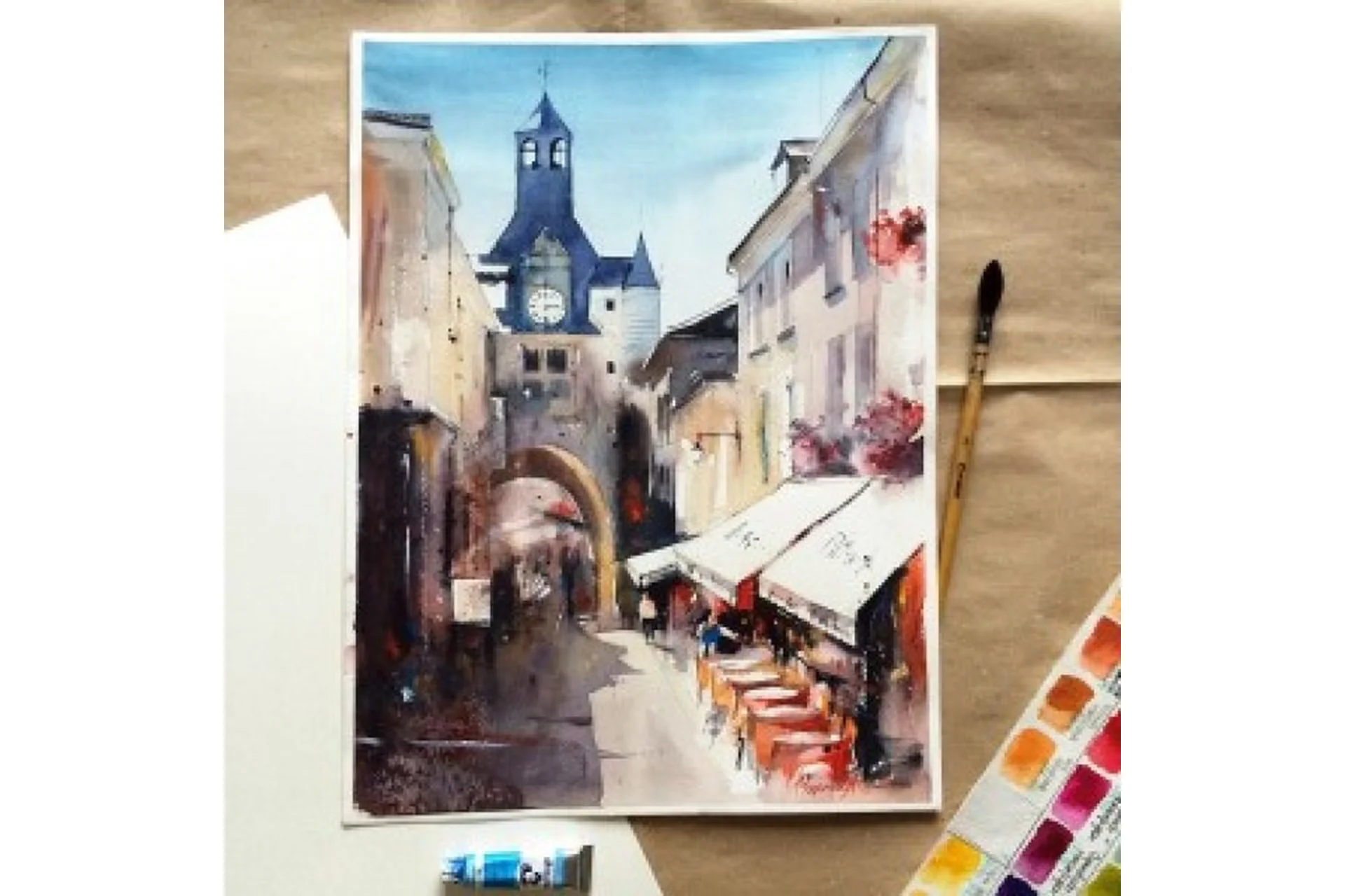 Городской пейзаж акварелью (Анна Майорова), фото 1 из 1.