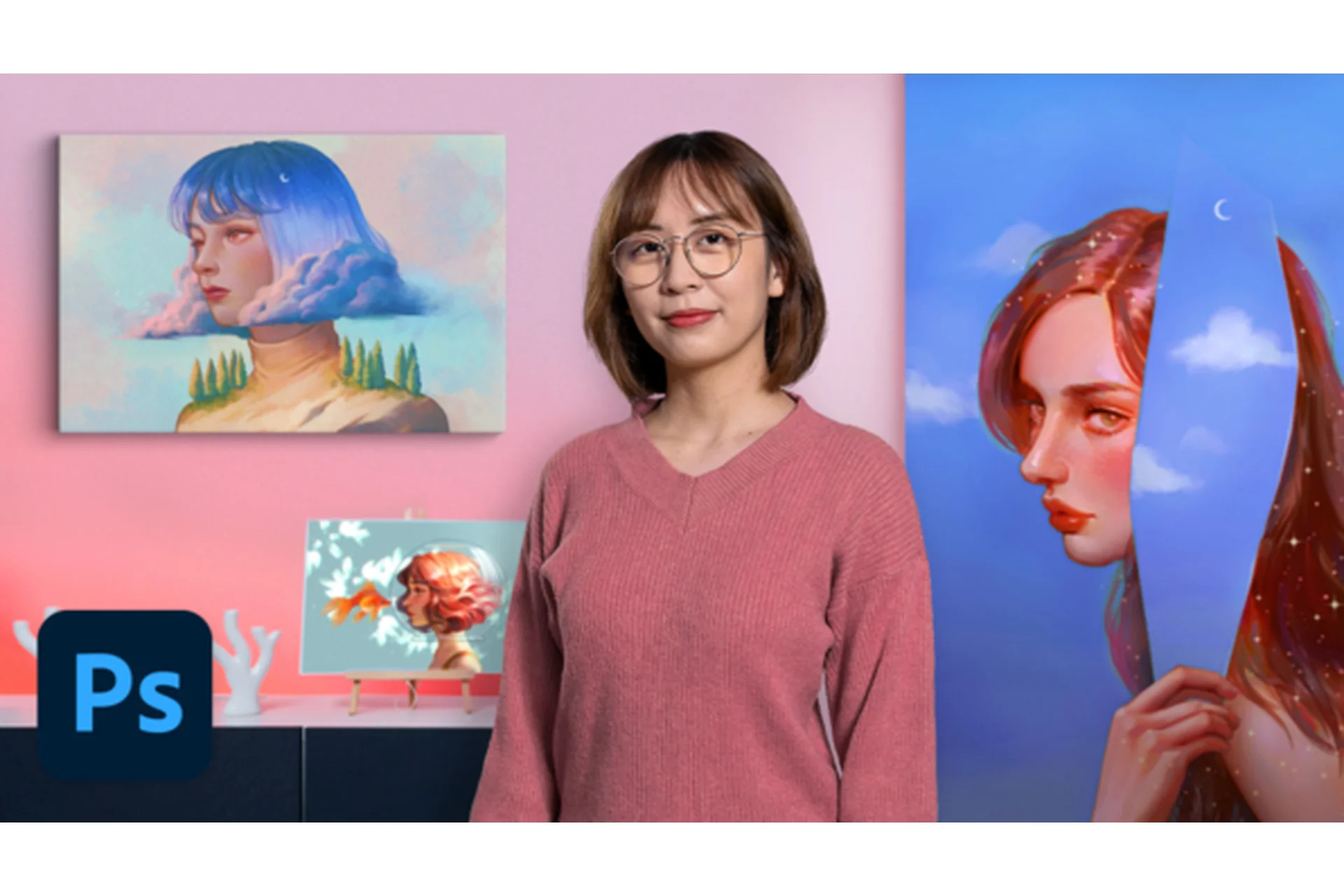 [Domestika] Освещение и цвет для цифровых портретов в Photoshop (Karmen Loh), фото 1 из 1.