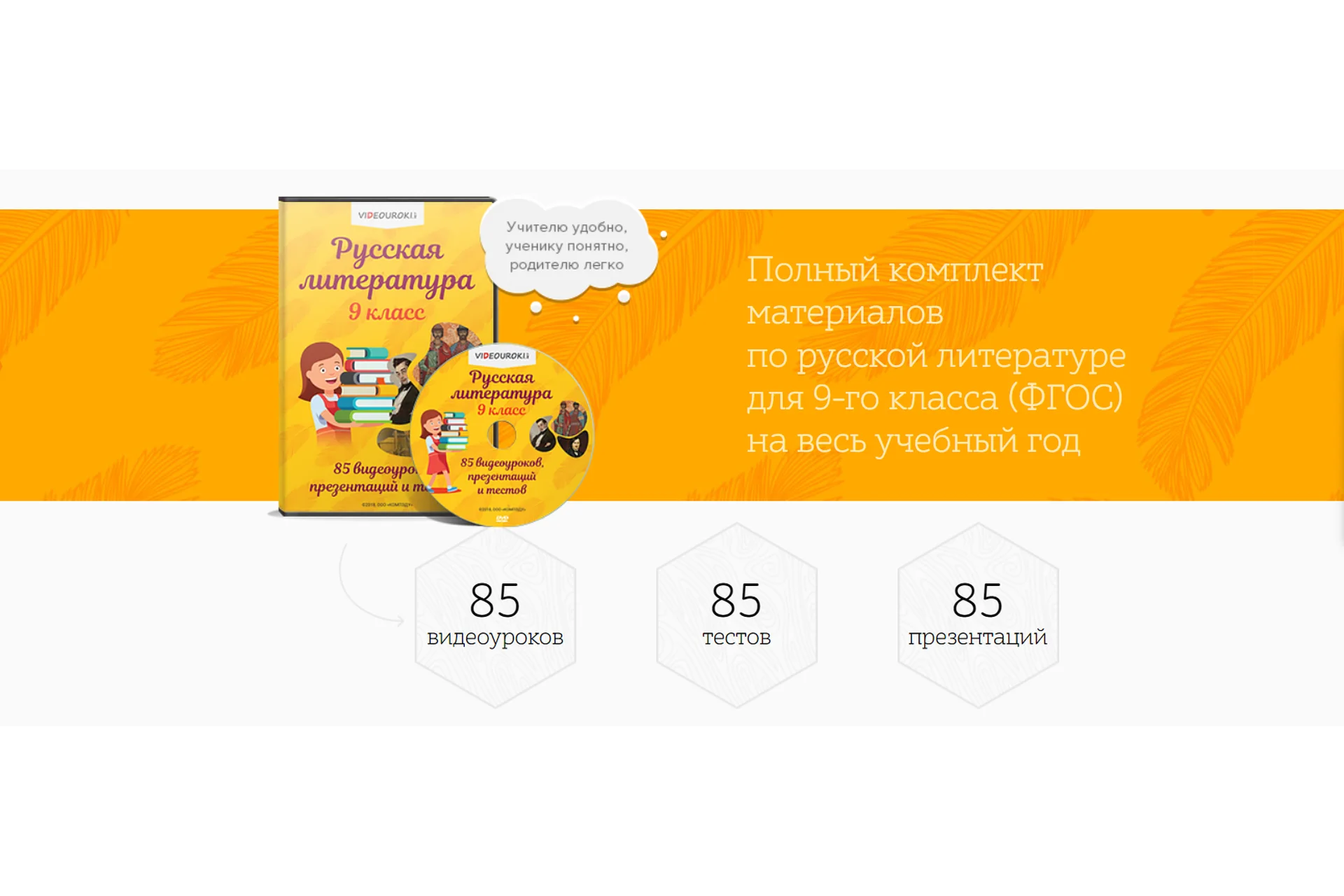 [Videouroki] Полный комплект материалов по русской литературе для 9-го класса (ФГОС) на весь учебный, фото 1 из 1.