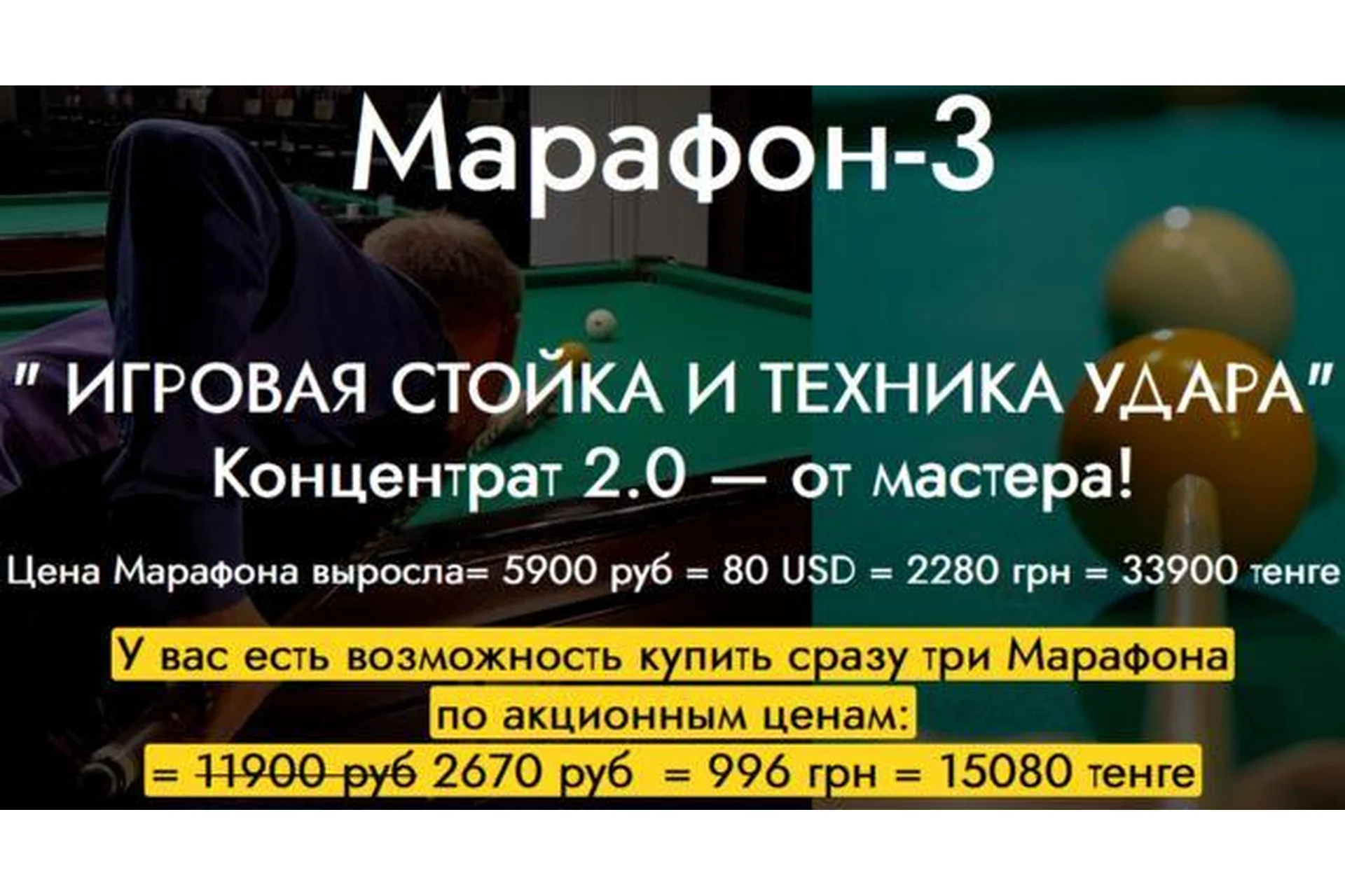 3 вебинара по игре в русский бильярд (Игорь Литовченко), фото 1 из 1.