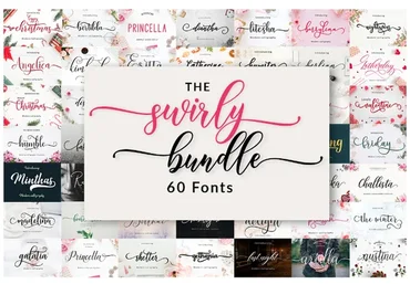 [Creativefabrica] The Swirly Fonts Bundle (Amarlettering)