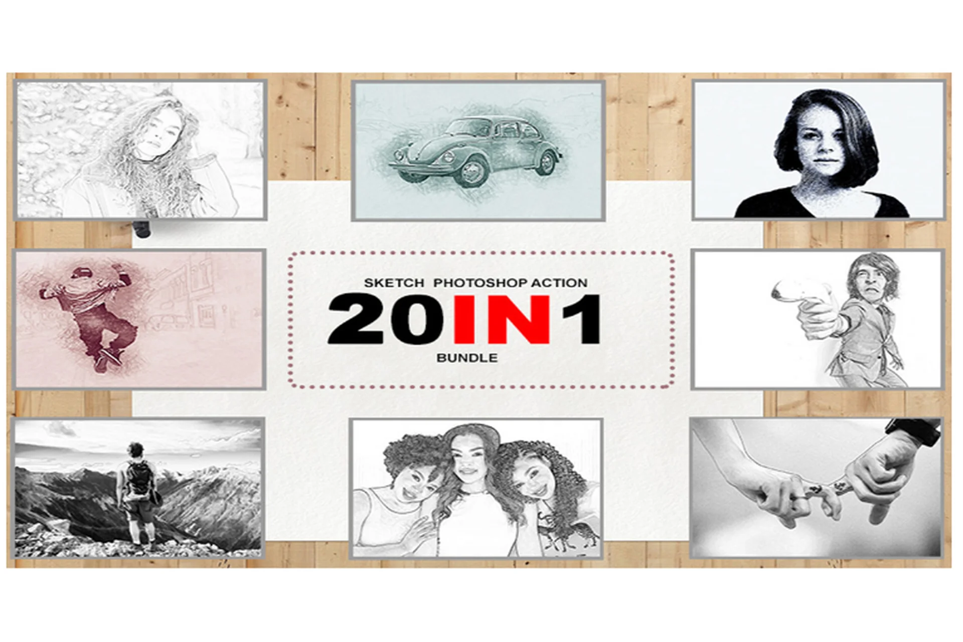 [Creativefabrica] Sketch Canvas Bundle (Retro Canvas), фото 1 из 1.