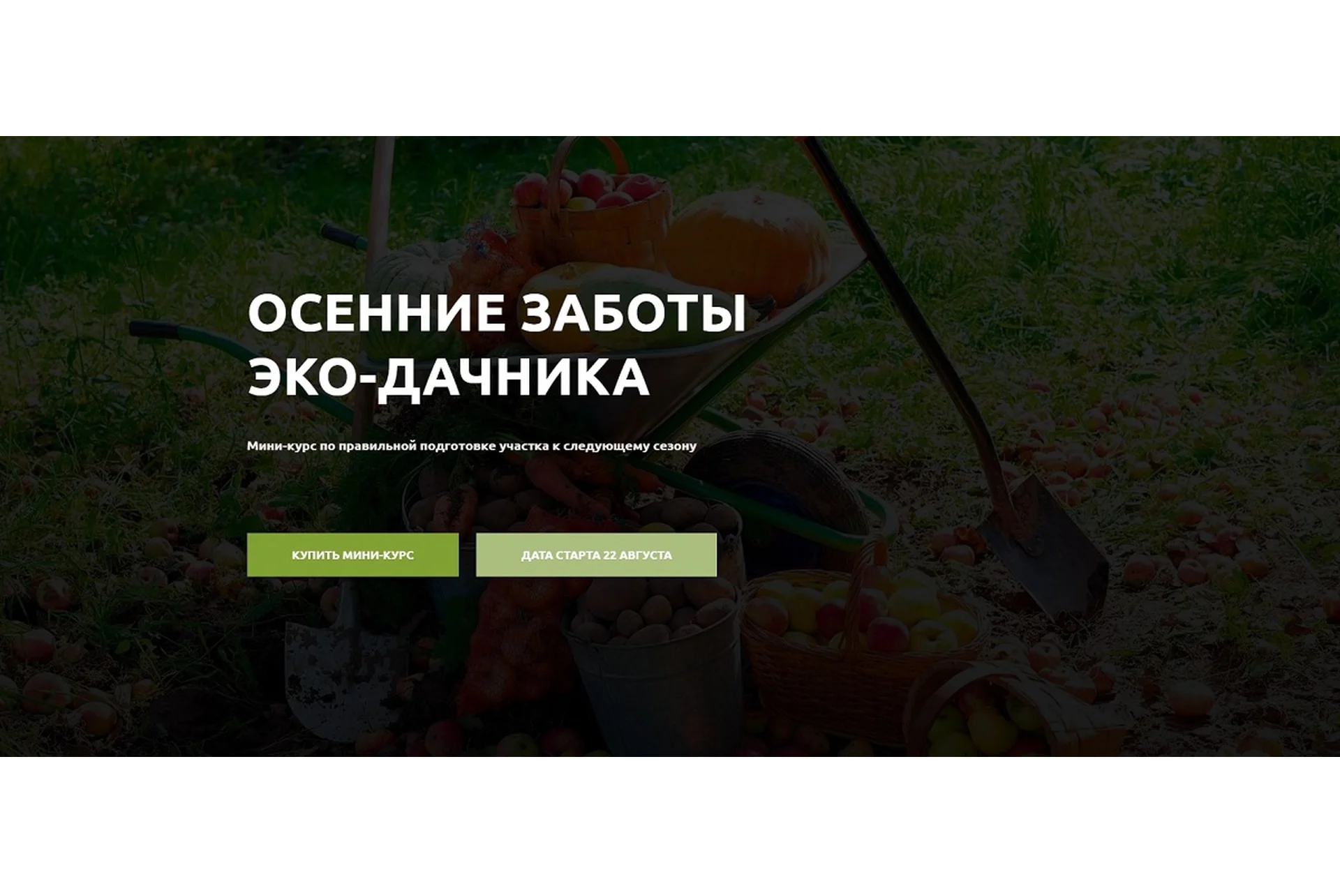 Осенние заботы эко-дачника. Тариф Мини-курс + онлайн клуб (Марика Колесова), фото 1 из 1.