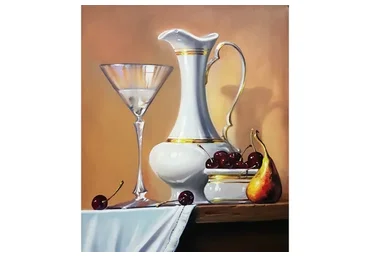 [Студия Живописи] Кувшин с грушей и вишней (Ольга Базанова)