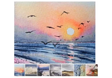 [enterclass] Акварельные миниатюры. Семь пейзажей (Алексей Пелевин)