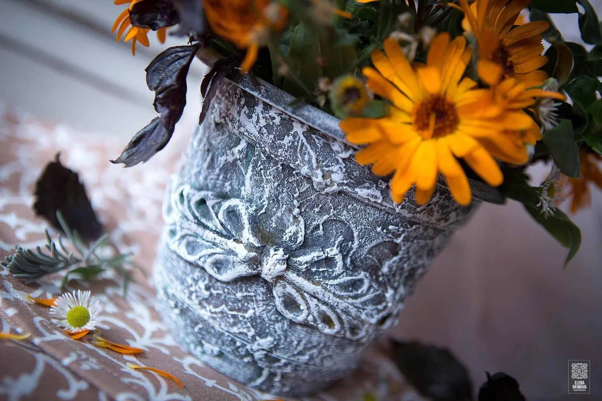 Винтажное кашпо своими руками (Елена Якимова), фото 1 из 1.