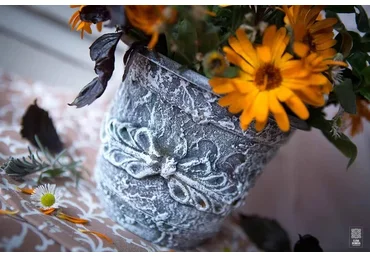 Винтажное кашпо своими руками (Елена Якимова)