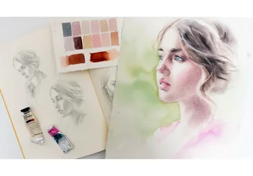 [KalachevaSchool] Акварельные портреты: ракурс, мимика и оттенки кожи (Полина Ишханова)
